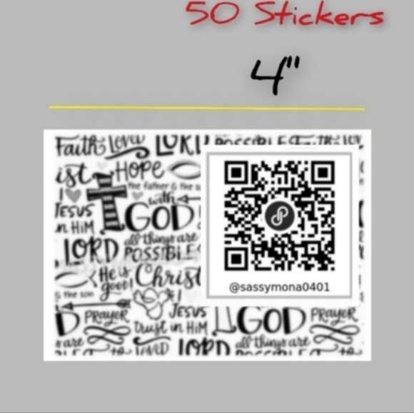 QR Thank You Closet Stickers 2x4 50 Custom Handcrafted Your Choice Design - Picture 14 of 15